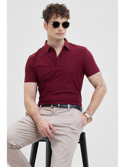 Snitch - Dark Maroon Technical Stitchless Polo T-Shirt