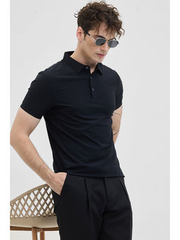 Snitch - Black Technical Stitchless Polo T-Shirt