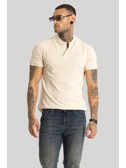 Snitch - Round Neck Cream T-Shirt