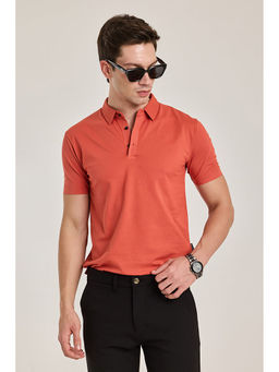 Snitch - Coral Stitchless Polo T-Shirt