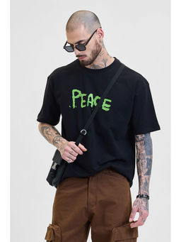 Snitch - Peace Black Oversized T-Shirt