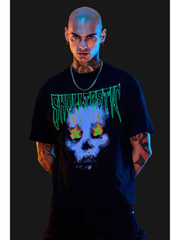 Snitch - Skulltastic Halloween Glow In The Dark Black T-Shirt