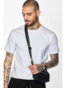 Snitch - Core Lab White Solid Slim Fit T-Shirt