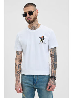 Snitch - Venice White Graphic Slim Fit T-Shirt
