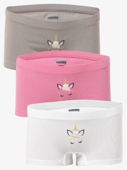 mackly - Girls Printed Boxer Brief (Pack of 3)
