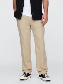 GAP - Men Beige Solid Regular Fit Trouser