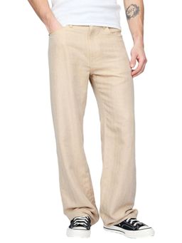 GAP - Men Beige Solid Loose Fit Trouser