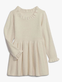 GAP - Girls Off White Round Neck Dress