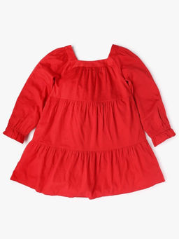 GAP - Girls Red Relaxed Square Neck Dress