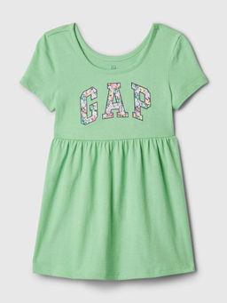 GAP - Girls Green Round Neck A-Line Dress