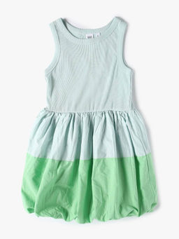 GAP - Girls Blue Colourblock Fit and Flare Dress