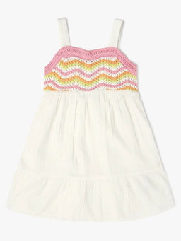 GAP - Girls Off White Sleeveless Mini Dress