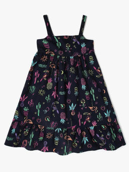 GAP - Girls Navy Blue Printed Dress