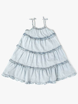 GAP - Girls Blue Frilled Denim Dress