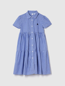 GAP - Girls Blue Striped Shirt Dress