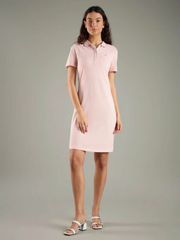 Tommy Hilfiger - Women Pink Cotton Collar Dress