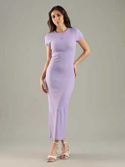 Tommy Hilfiger - Women Lavender Cotton Bodycon Dress
