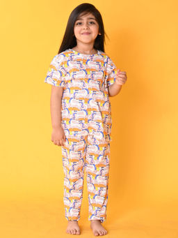 ANTHRILO - Unicorn Short Sleeves Pyjama Peach (Set of 2)