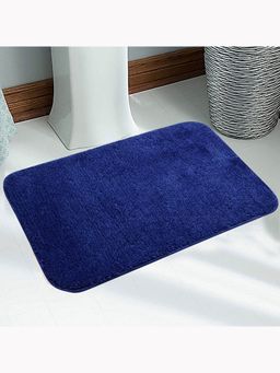 Saral Home - Blue Microfiber Anti Skid Bath Mat 40x60 cm (Pack of 2)