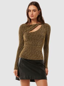 Forever New - Gold Gia Twist Detail Top
