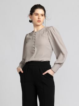 JULO - Ethereal Grey Elegance Top