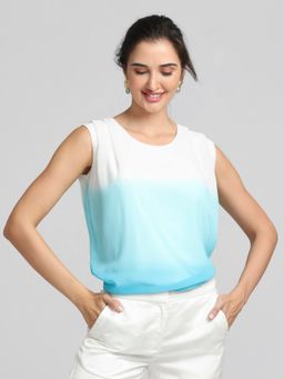 JULO - Whispering Blue Ombre Top