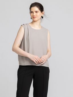JULO - Ethereal Grey Sleeveless Top