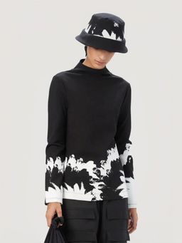 Genes Lecoanet Hemant - Women Black Cotton Printed Top