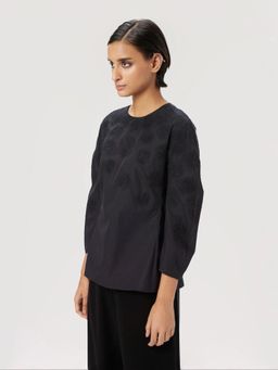 Genes Lecoanet Hemant - Women Black Cotton Embroidered Top