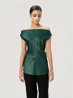 Genes Lecoanet Hemant - Women Off-Shoulder Cut-And-Sew Detail Top