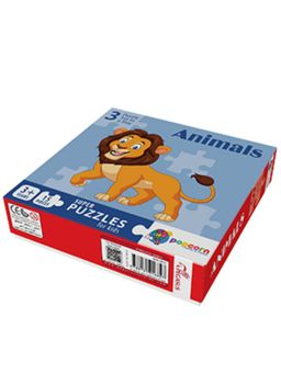 Popcorn Games & Puzzles - Super Puzzles for Kids Animals (Pack of 3)