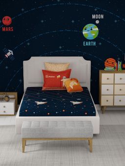 MYTRIDENT - Juniors Printed Single Bedsheet with Pillow Cover 144 Tc, 100% Cotton Lightyear
