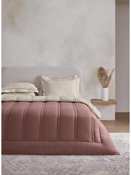 SANSAAR A D'DECOR BRAND LIVE CONSCIOUSLY - Array Ash Beige Double Comforter Bedding Set Queen