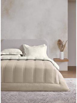 SANSAAR A D'DECOR BRAND LIVE CONSCIOUSLY - French Oak Snow-white Double Comforter Bedding Set Queen