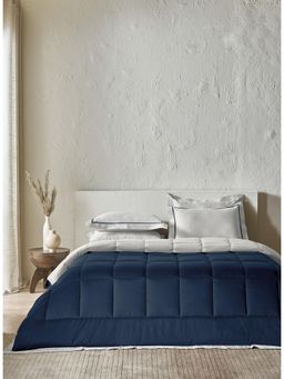 SANSAAR A D'DECOR BRAND LIVE CONSCIOUSLY - Harbor Mist True Blue Double Comforter Bedding Set Queen