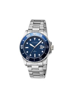 Strand by Obaku - Bondi Denim Turn Able Bezel Blue Round Dial Mens Watch - S727GDCLSC