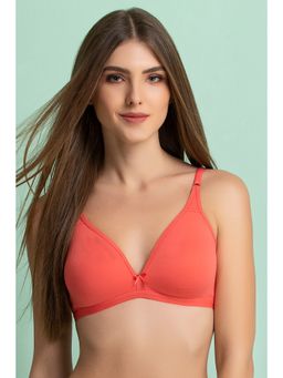Clovia - Cotton Non-Padded Non-Wired Demi Cup T-Shirt Bra Pink