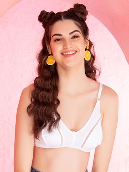 Clovia - Cotton Rich Non-Padded Non-Wired Bra White