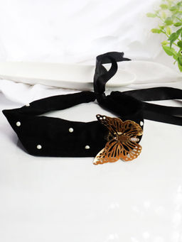 Soho Boho Studio - Dark 3d Butterfly tie wrap hairband