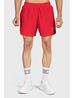 FUAARK - Men Regular 5 Dual Layer Training Compression Inner Red Shorts