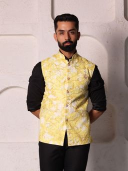 Lightpole - Men Printed Nehru Jacket