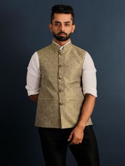 Lightpole - Men Olive Nehru Jacket