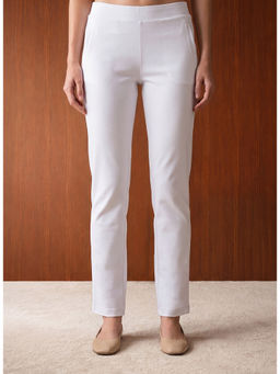 Lakshita - White Regular Plain Pants