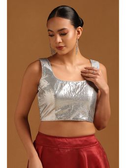 Soch - Women Silver Embellished Sequined Blouse