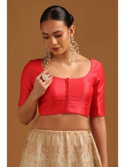 Soch - Womens Pink Synthetic Solid with Padded Stitched Blouse