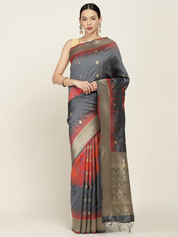 Soch - Woven Design Art Silk Saree with Unstitched Blouse