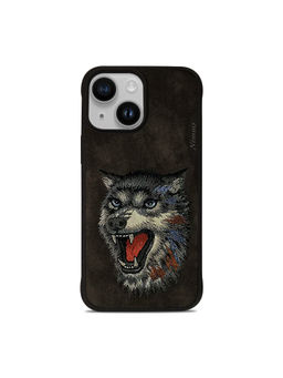 Treemoda - 3D Embroided Wolf Leather Case