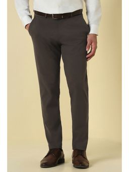 Allen Solly - Brown Cotton Blend Trouser