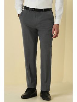 Allen Solly - Grey Polyester Blend Trouser
