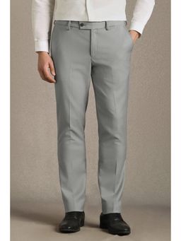 Louis Philippe - Grey Polyester Blend Trouser